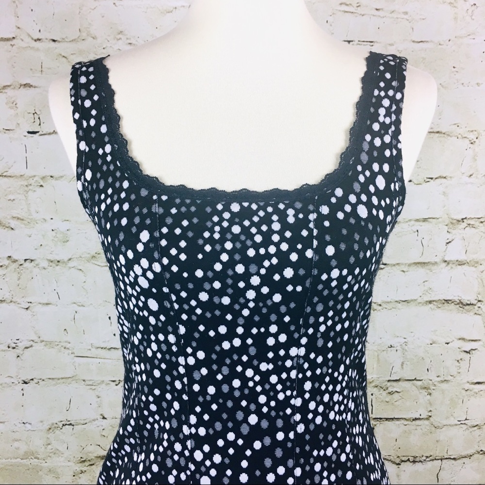 White House Black Market Polka Dot Top (Size L)